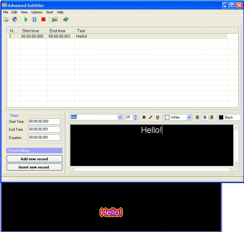 Advanced Subtitler Screenshot